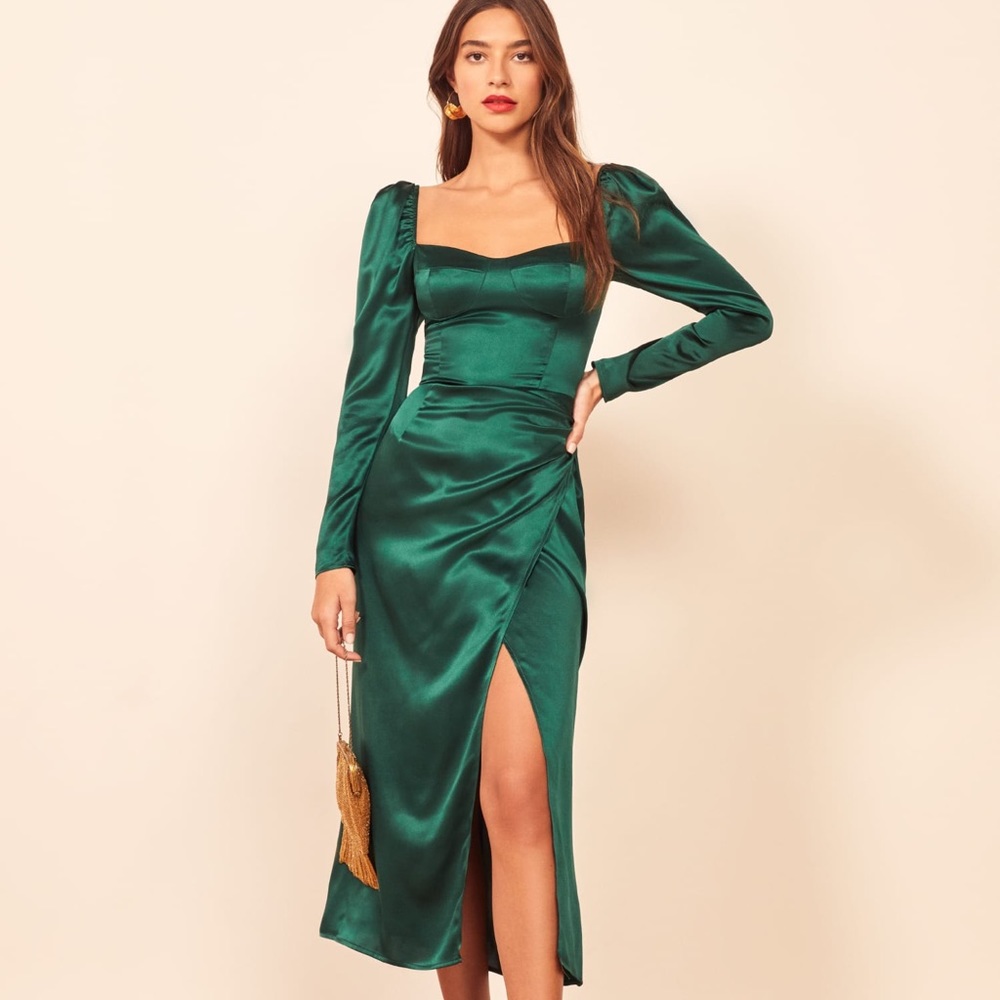 Reformation Rey Dress (Black)